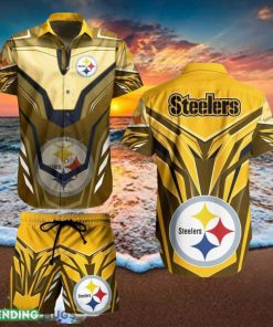 Pittsburgh Steelers NFL Bright Hawaiian Shirt And Short For Best Fans New Trends For This Summer Beach