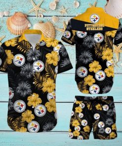 Pittsburgh Steelers NFL Football Summer Beach Team Hawaiian Shirt And Short For Men Women Gift