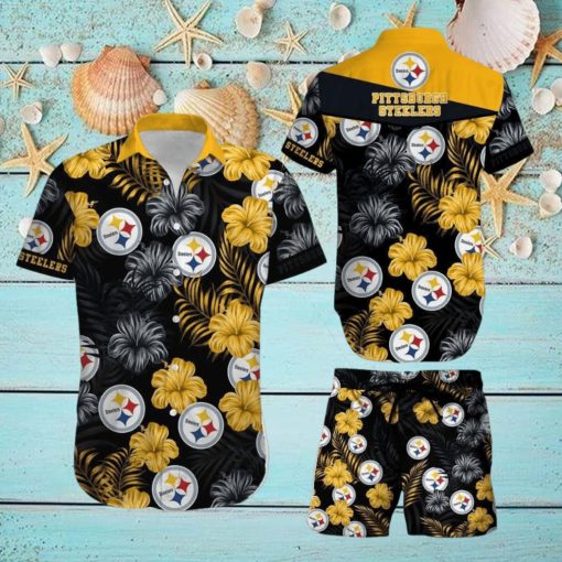 Pittsburgh Steelers NFL Football Summer Beach Team Hawaiian Shirt And Short For Men Women Gift