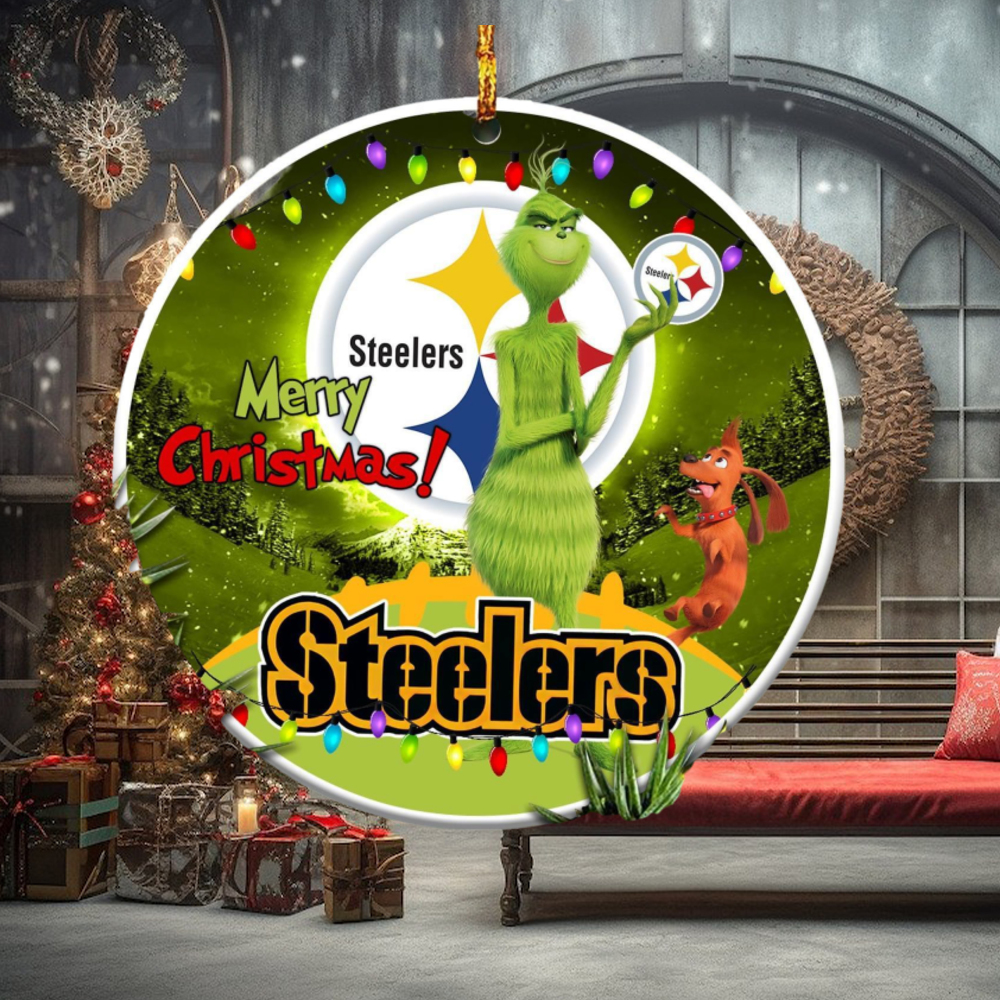 Pittsburgh Steelers NFL Funny Grinch Christmas Ornaments Pittsburgh Steelers NFL Funny Grinch Christmas Ornaments