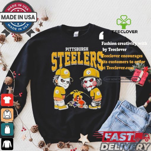Pittsburgh Steelers NFL Halloween Peeing Funny Shirt