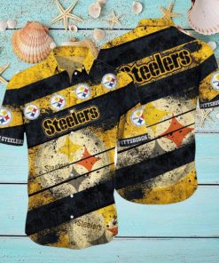 Pittsburgh Steelers NFL Hawaiian Shirt 3D Printed Graphic Tropical Pattern Short Sleeve Summer For Fans