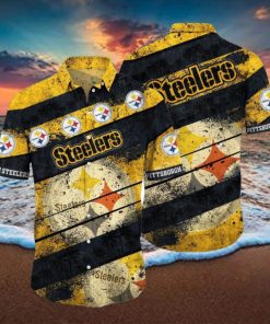 Pittsburgh Steelers NFL Hawaiian Shirt 3D Printed Graphic Tropical Pattern Short Sleeve Summer For Fans