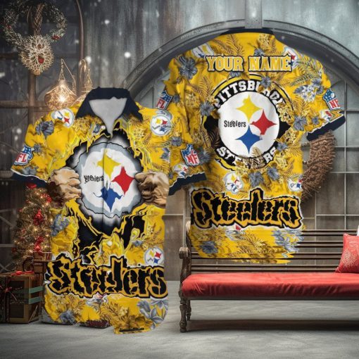 Pittsburgh Steelers NFL Hawaiian Shirt Custom Name For Fans