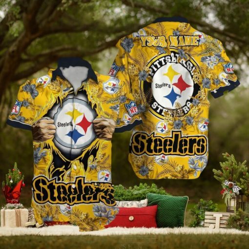 Pittsburgh Steelers NFL Hawaiian Shirt Custom Name For Fans