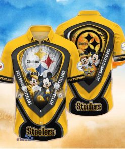 Pittsburgh Steelers NFL Hawaiian Shirt Graphic Mickey Halloween Night Style Hot Trending For Fans