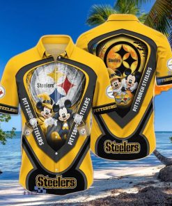 Pittsburgh Steelers NFL Hawaiian Shirt Graphic Mickey Halloween Night Style Hot Trending For Fans