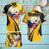 Pittsburgh Steelers NFL Hawaiian Shirt Vintage US Flag Graphic Trends Summer Gift For Men Women Fan NFL