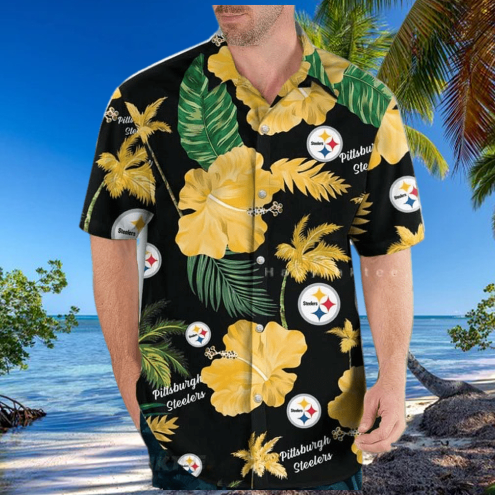 Pittsburgh Steelers NFL Hibiscus Summer Gift Hawaiian Shirt Pittsburgh Steelers NFL Hibiscus Summer Gift Hawaiian Shirt