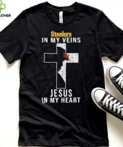 Pittsburgh Steelers NFL In My Veins Jesus In My Heart Cross 2024 T Shirt