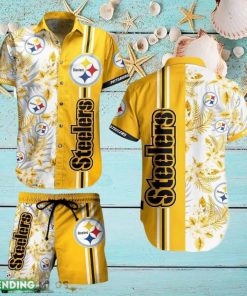 Pittsburgh Steelers NFL Tropical Pattern Hawaiian Shirt And Short For Best Fans Gift New Trending Beach Holiday