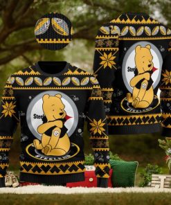 Pittsburgh Steelers NFL Winnie the Pooh Knitted Christmas Sweater AOP Holiday