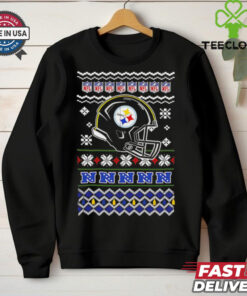 Pittsburgh Steelers NFL football Christmas helmet shirt