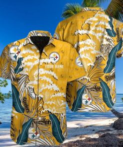 Pittsburgh Steelers NFL wave Hawaiian shirt
