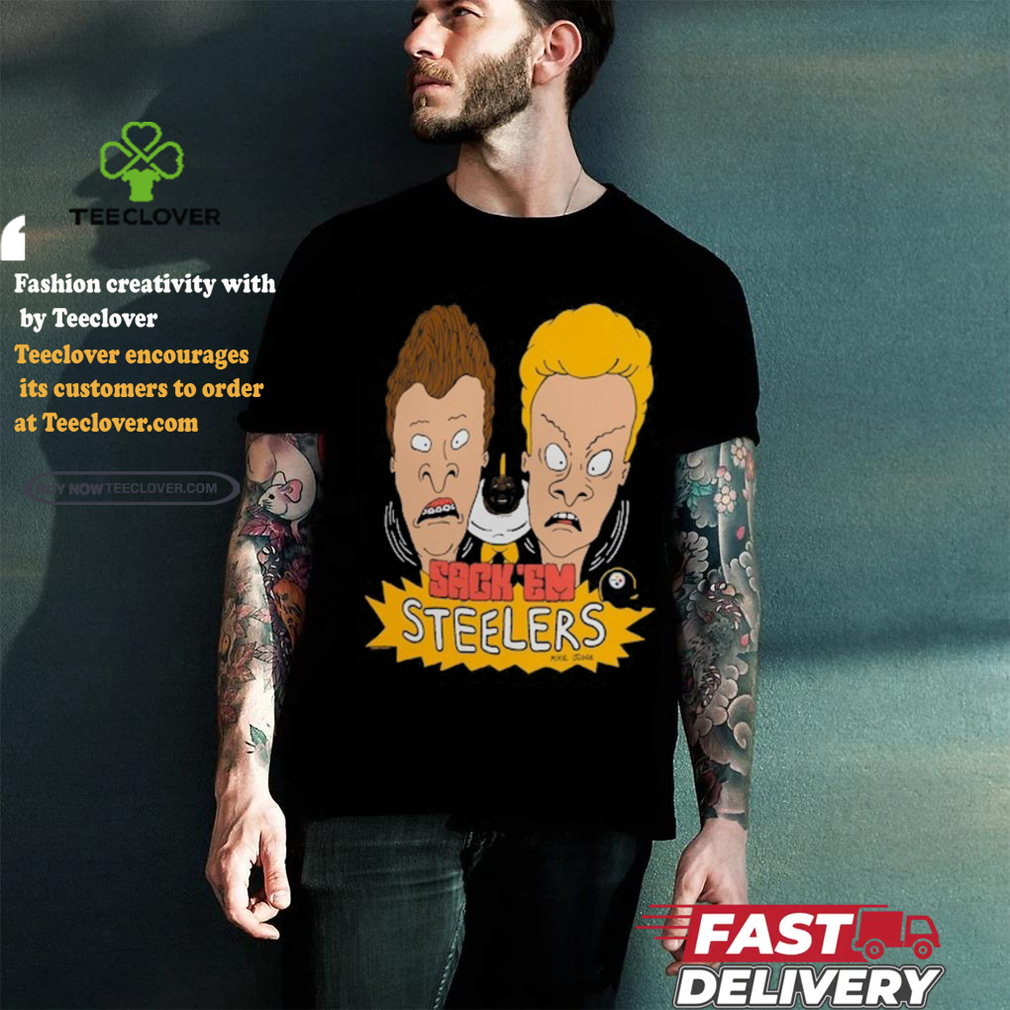 Pittsburgh Steelers NFL x Homage x Beavis and Butt Head Unisex Tri Blend T Shirt Pittsburgh Steelers NFL x Homage x Beavis and Butt Head Unisex Tri Blend T Shirt