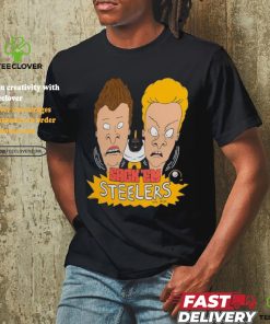 Pittsburgh Steelers NFL x Homage x Beavis and Butt Head Unisex Tri Blend T Shirt
