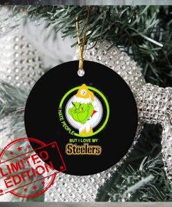Pittsburgh Steelers Nfl Christmas Grinch I Hate People But I Love My Favorite Football Team Ornament Custom Name