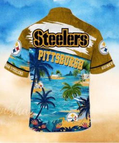 Pittsburgh Steelers Nfl Custom Hawaiian Shirt Short T Shirt Hawaiian Pattern Print For Sports Fans
