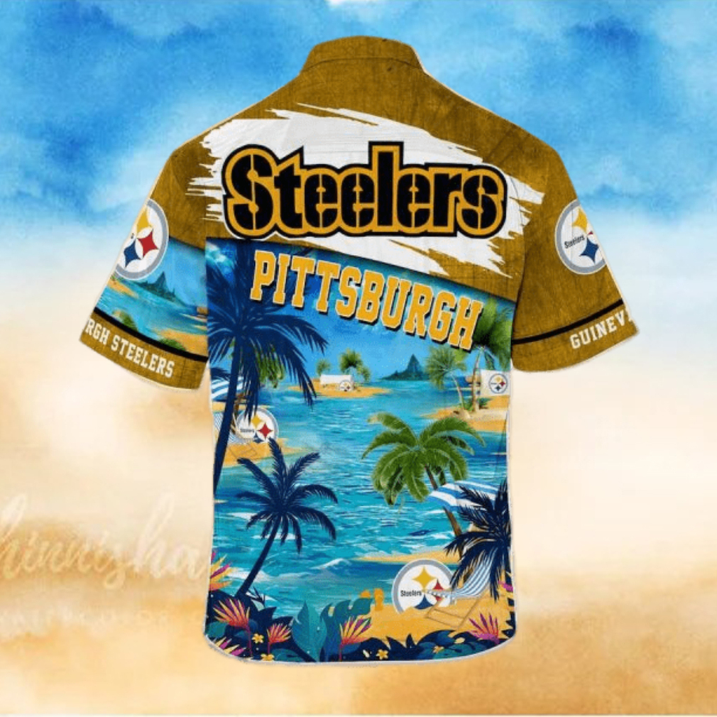 Pittsburgh Steelers Custom Name NFL Hawaiian Shirt And Shorts Gift