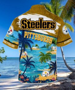 Pittsburgh Steelers Nfl Custom Hawaiian Shirt Short T Shirt Hawaiian Pattern Print For Sports Fans
