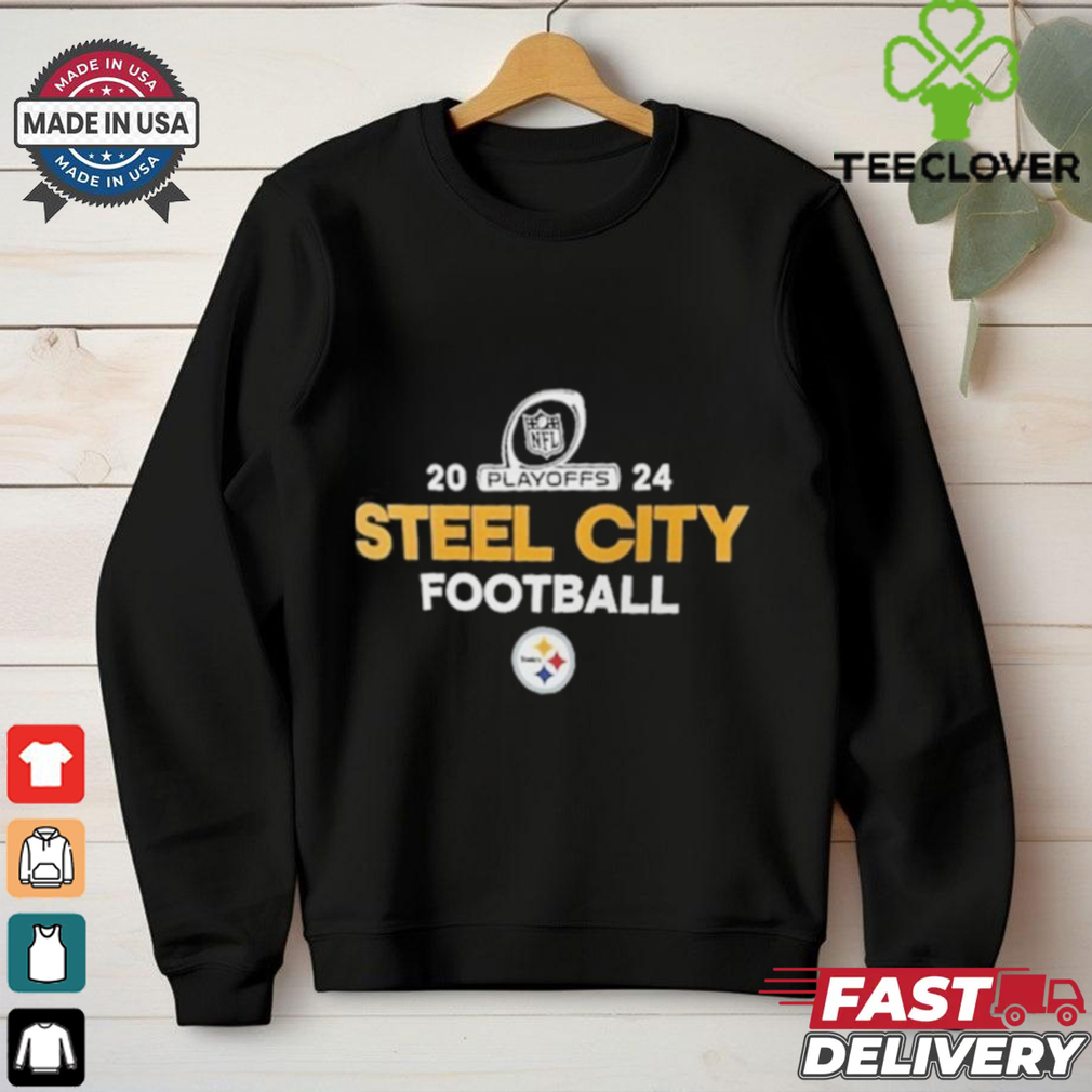 Pittsburgh Steelers Nike 2024 NFL Playoffs Shirt Pittsburgh Steelers Nike 2024 NFL Playoffs Shirt