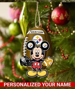 Pittsburgh Steelers Personalized Your Name Mickey Mouse And NFL Team Ornament SP161023186ID03