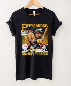 Pittsburgh Steelers Pirates mascot skyline shirt