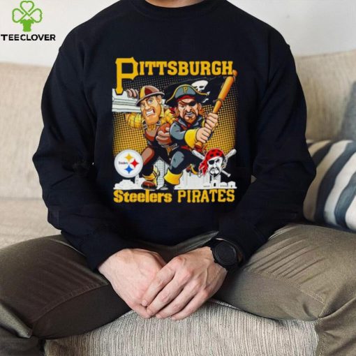 Pittsburgh Steelers Pirates mascot skyline hoodie, sweater, longsleeve, shirt v-neck, t-shirt