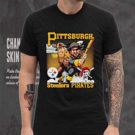 Pittsburgh Steelers Pirates mascot skyline hoodie, sweater, longsleeve, shirt v-neck, t-shirt