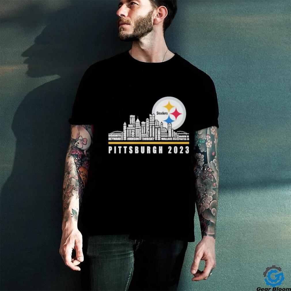 Pittsburgh Steelers Players Names City Skyline 2023 Season Shirt Pittsburgh Steelers Players Names City Skyline 2023 Season Shirt