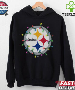Pittsburgh Steelers Primary Logo Holiday Lights T Shirt
