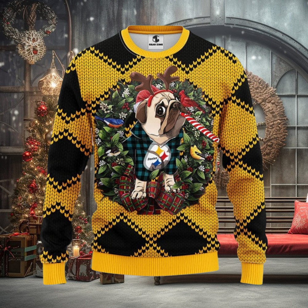 Pittsburgh Steelers Pub Dog Christmas Ugly Sweater Christmas Gift Ideas For Fans Pittsburgh Steelers Pub Dog Christmas Ugly Sweater Christmas Gift Ideas For Fans