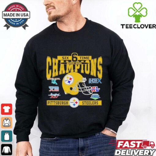 Pittsburgh Steelers Six Time Super Bowl  Championship Hoodie T Shirt