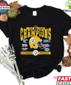 Pittsburgh Steelers Six Time Super Bowl  Championship Hoodie T Shirt