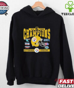 Pittsburgh Steelers Six Time Super Bowl Championship Hoodie T Shirt