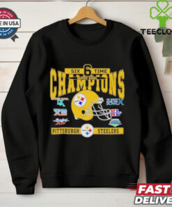 Pittsburgh Steelers Six Time Super Bowl Championship Hoodie T Shirt