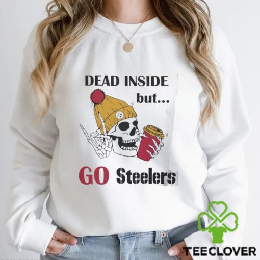 Pittsburgh Steelers Skeleton Dead Inside But Packers Logo Shirt