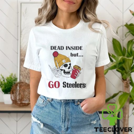 Pittsburgh Steelers Skeleton Dead Inside But Packers Logo Shirt