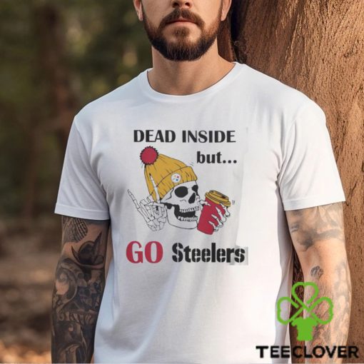 Pittsburgh Steelers Skeleton Dead Inside But Packers Logo Shirt