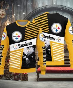 Pittsburgh Steelers Skull Pattern Knitted Sweater For Christmas