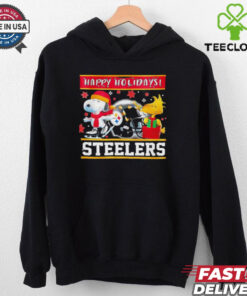 Pittsburgh Steelers Snoopy and Woodstock Happy Holidays shirt