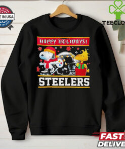 Pittsburgh Steelers Snoopy and Woodstock Happy Holidays shirt