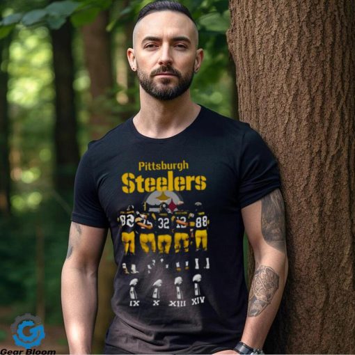 Pittsburgh Steelers Stallworth Greene Harris Bradshaw Swann Signatures 2023 Shirt