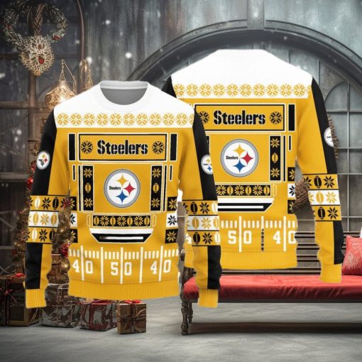 Pittsburgh Steelers Teams Ball Snowfalke Pattern Knitted Sweater For Christmas