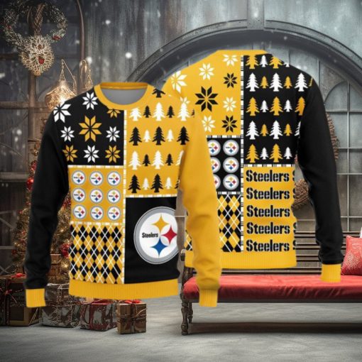 Pittsburgh Steelers Teams Pine Trees Pattern Knitted Sweater For Christmas  - Limotees