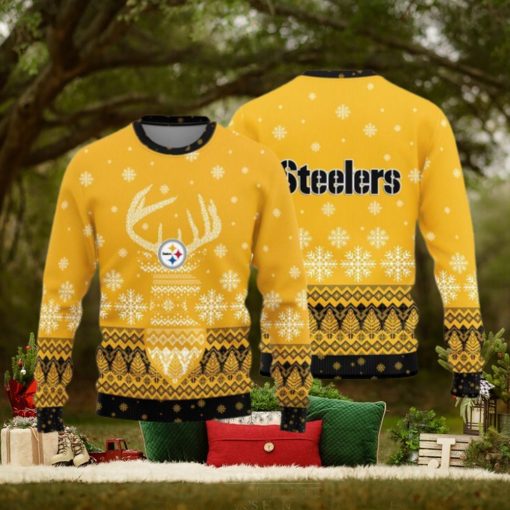Pittsburgh Steelers Teams Reindeer Knitted Sweater For Christmas