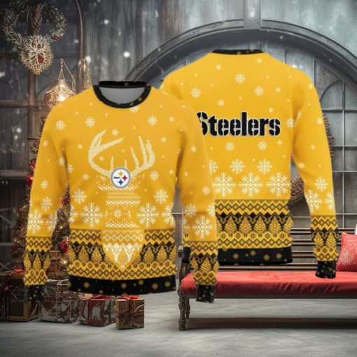 Pittsburgh Steelers Teams Reindeer Knitted Sweater For Christmas