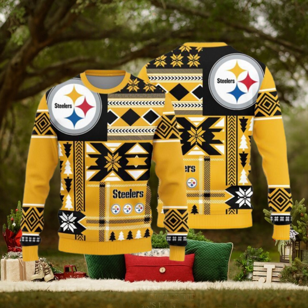 Pittsburgh Steelers Snowflakes Pattern Ugly Christmas Sweater