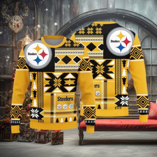 Pittsburgh Steelers Teams Snowflakes Pattern Knitted Sweater For Christmas