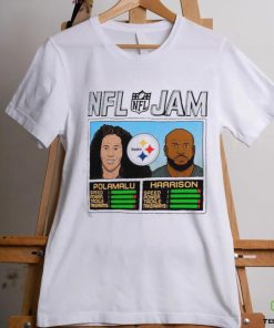 Pittsburgh Steelers Troy Polamalu and James Harrison Homage Heathered Gold NFL Retired Jam Shirt 2 Pittsburgh Steelers Troy Polamalu and James Harrison Homage Heathered Gold NFL Retired Jam Shirt